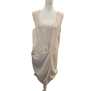 ANNARITA N Women Italian Dress Sleeveless Scoop Neck V Back Sz 6 Ivory 75-20